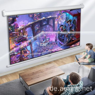 4K Movie Manual Decke Hanging Projector Bildschirm